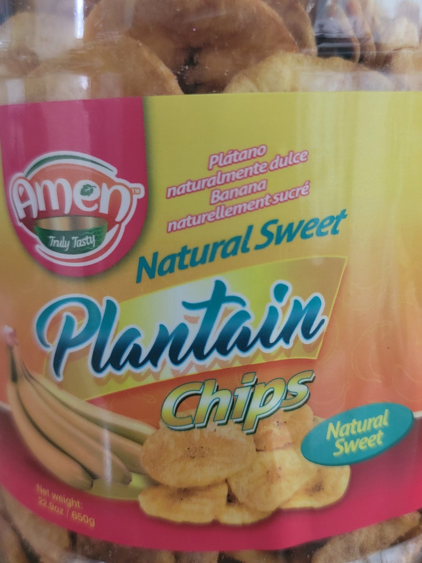 Amen Plantain Chips - Natural Sweet