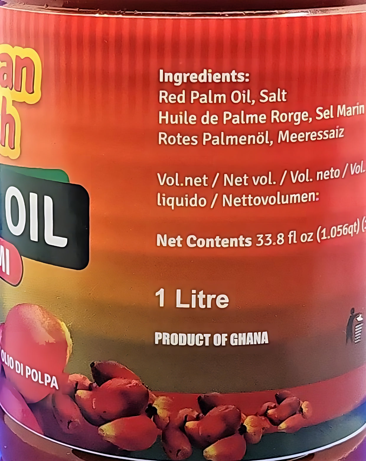 African Fresh Zomi Palm Oil 1L