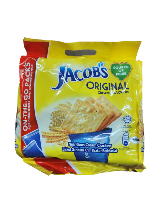 Jacobs Original Cream Crackers 600g - On the Go Packs (12 ct)